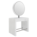 REFLECTION IV ISLAND Coiffeuse Led 4 Places Centrale - Miroir Rond - Malys Equipements